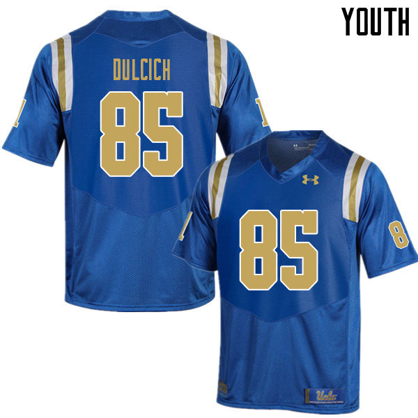 Youth #85 Greg Dulcich UCLA Bruins College Football Jerseys Sale-Blue